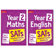 Load image into Gallery viewer, Year 2 Maths &amp; English SATs Practice Workbook For Ages 6-7 KS1